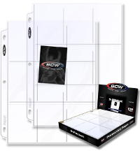 BCW 9-Pocket Pages Top Loading - 3er-Lochung - 100 Stück