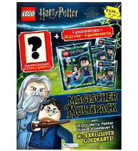 LEGO Harry Potter Serie 2 Sticker + Cards - Multipack mit 4 Tüten + 1 LE Card