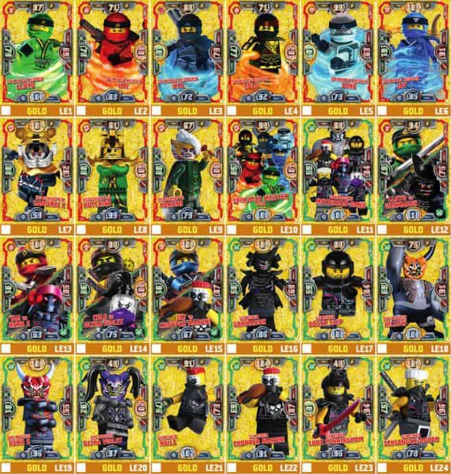 Lego Ninjago Serie 3 - alle 24 limitierten Gold-Karten