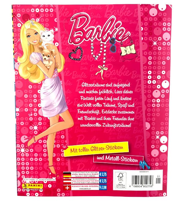 Barbie Glitzerträume - Stickeralbum Rückseite