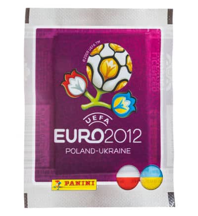 Panini EM Euro 2012 Tüte Polen Ukraine Vorderansicht