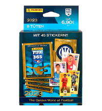 Panini FIFA 365 2023 Sticker - Blister mit 45 Stickern