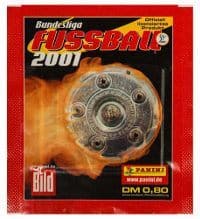 Panini Fußball 2001 Tüte - original mit 5 Stickern
