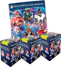 Panini NFL 2025 Sticker & Cards - Album + 3 Displays (=150 Tüten)