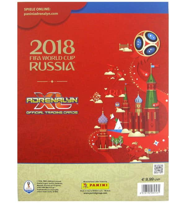 Panini WM 2018 Adrenalyn XL Premium Gold Rückseite