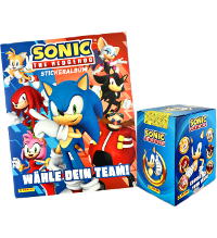 Panini Sonic the Hedgehog - Wähle dein Team Sticker - Album + Display mit 36 Tüten