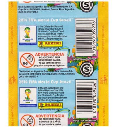 Panini WM Brasil 2014 Tüte Gold - Rückseite