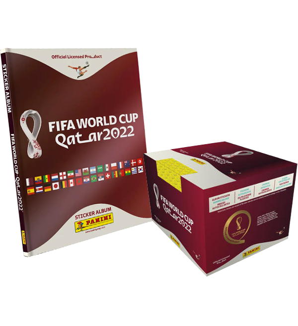 Panini World Cup 2022 Sticker - Hardcover Album + Display (100 Packs)