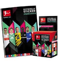 Topps Bundesliga Sticker 2020/2021 - Album + Display mit 36 Tüten