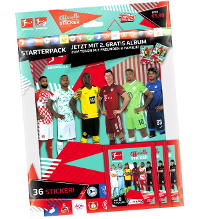 Topps Bundesliga Sticker 2021/2022 - Starterpack (2 x Album + 36 Sticker)