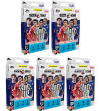 Topps UCL Superstars Season 2022/23 Trading Cards - 5 x Hanger Box