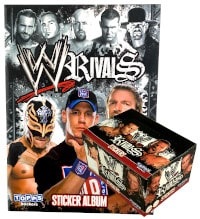 WWE Rivals Sticker - Album + Display mit 50 Tüten